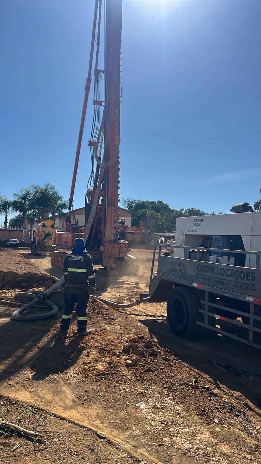 Locação de máquinas para fundação e concreto em Brasília